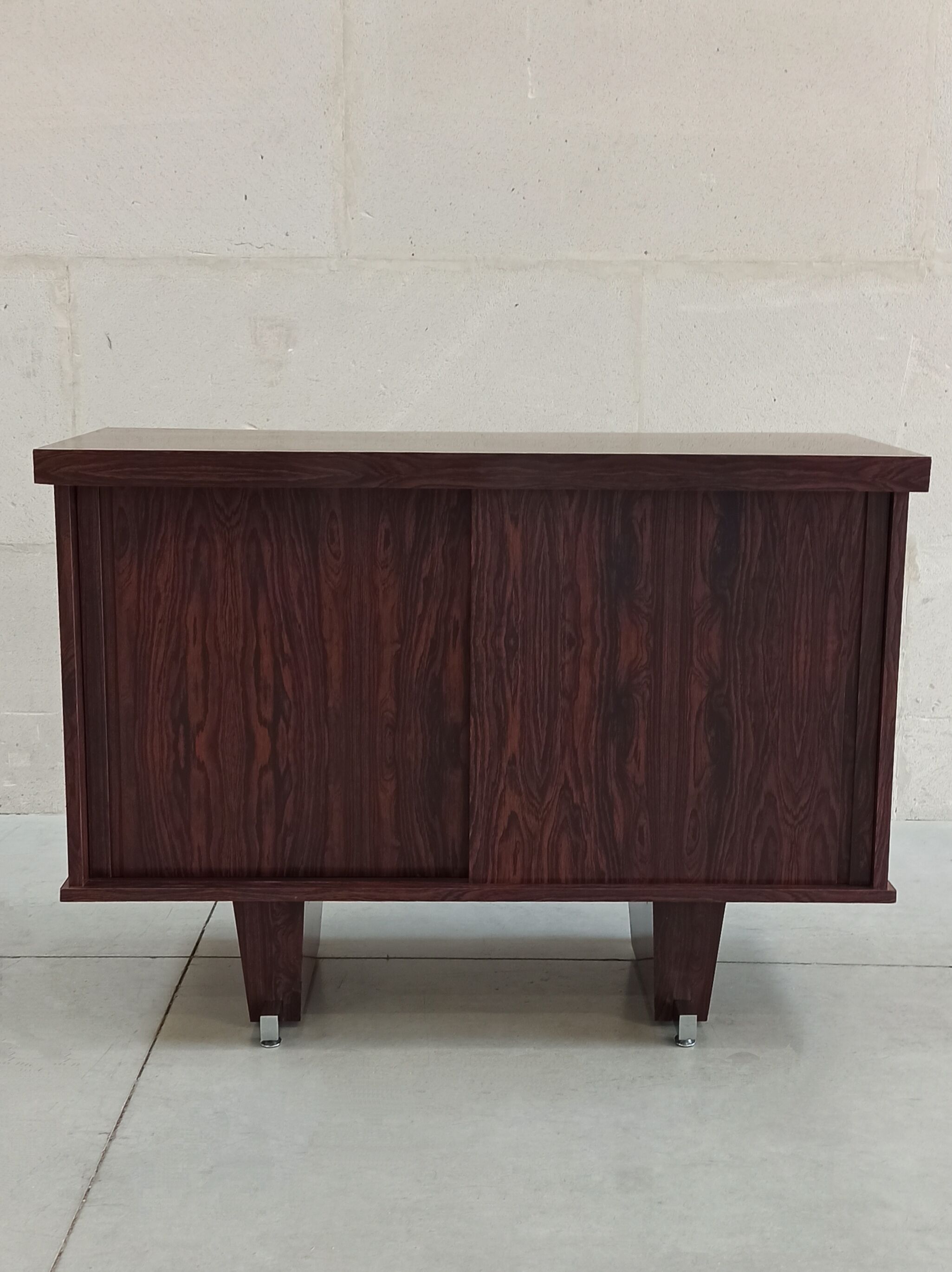 Rosewood and chrome sideboard, 60's