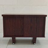 Rosewood and chrome sideboard, 60's