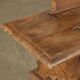 Ancient baroque walnut bench, Italy, 18th century