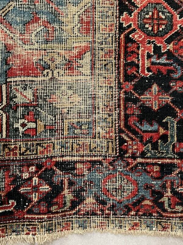 Ancient Heriz Carpet – Cobalt Blue & Indigo – 330 x 218 cm