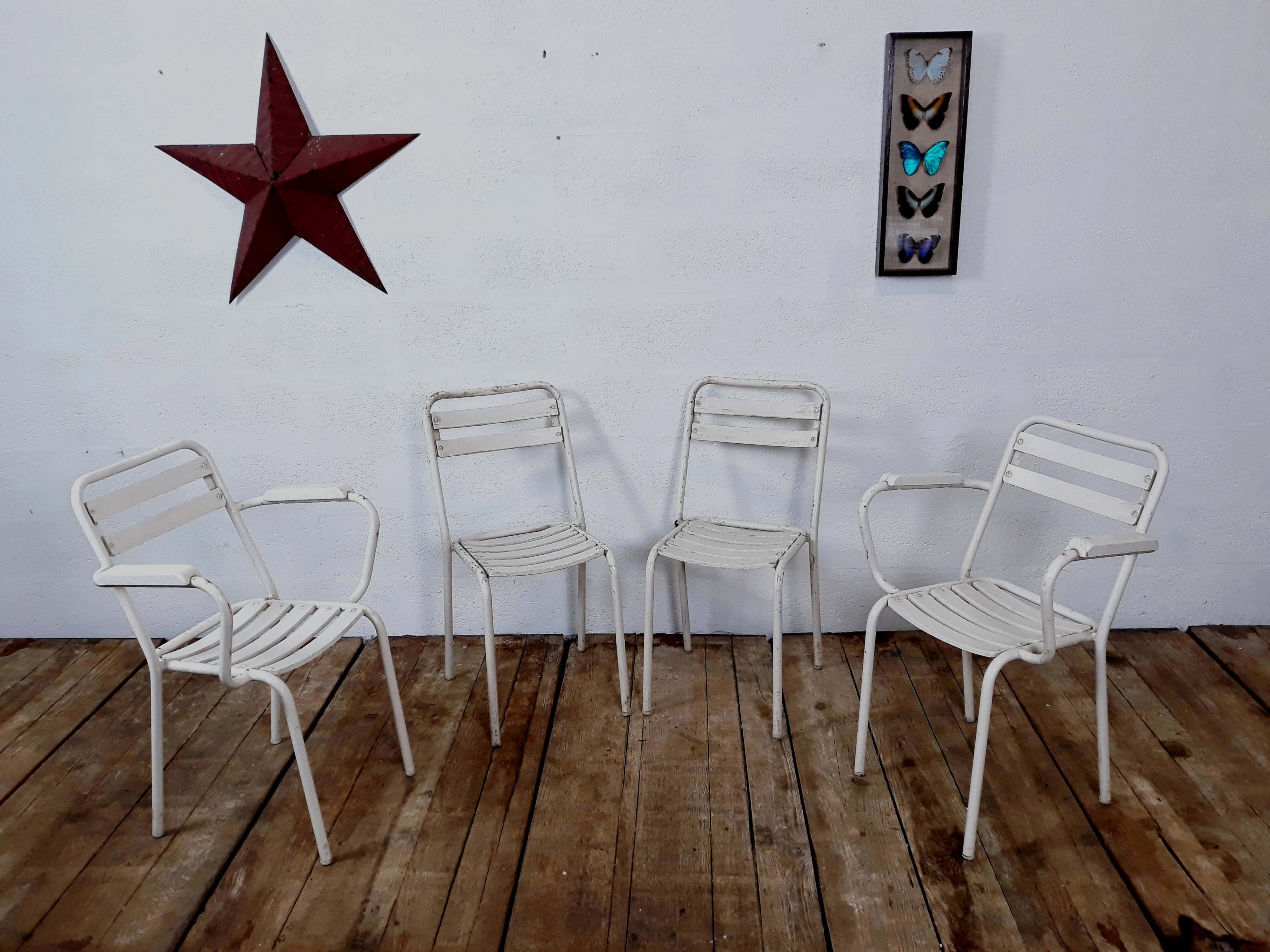 4 chairs and armchairs by Tolix