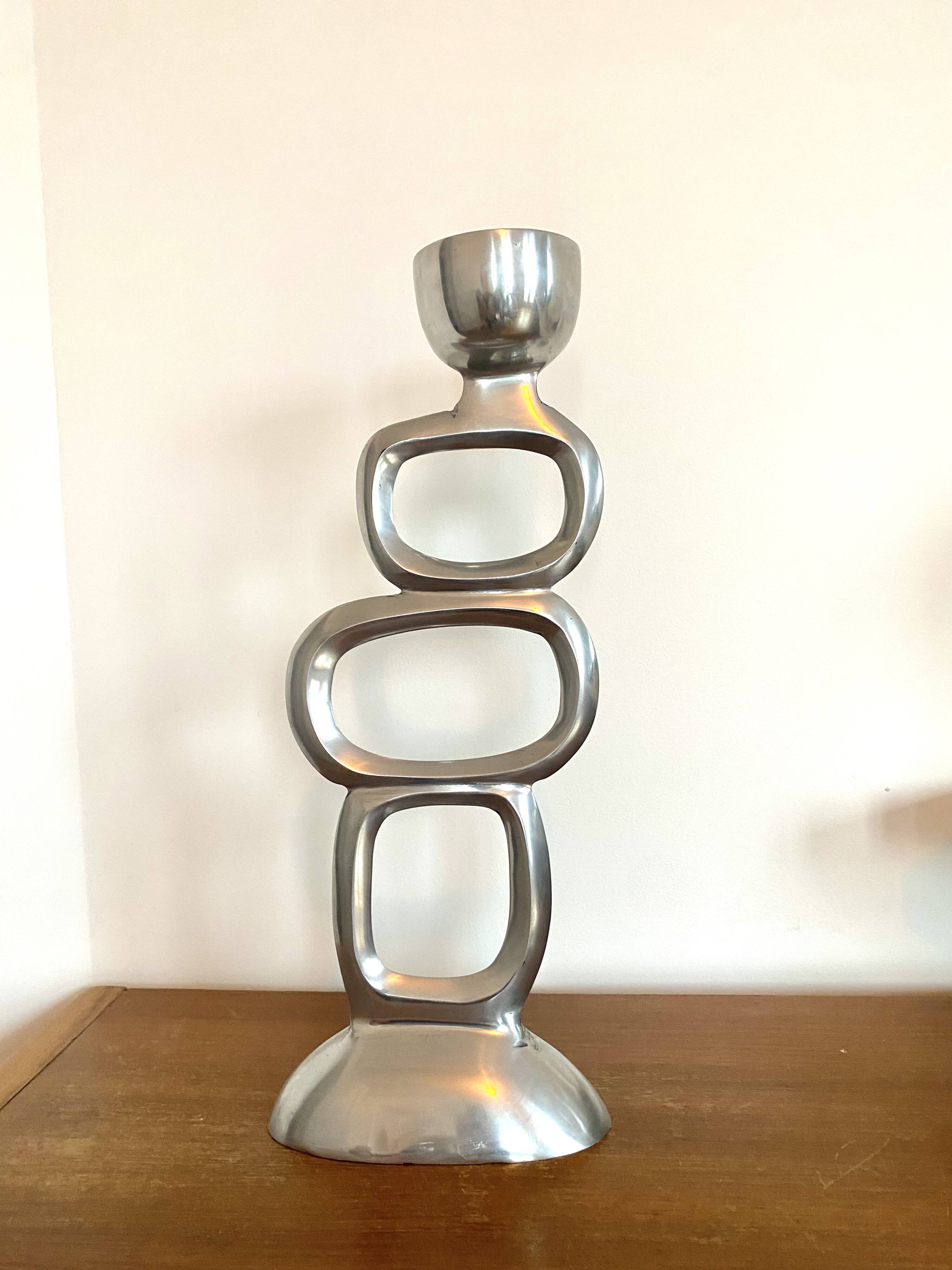 Circle XL candlestick in the style of Matthew Hilton