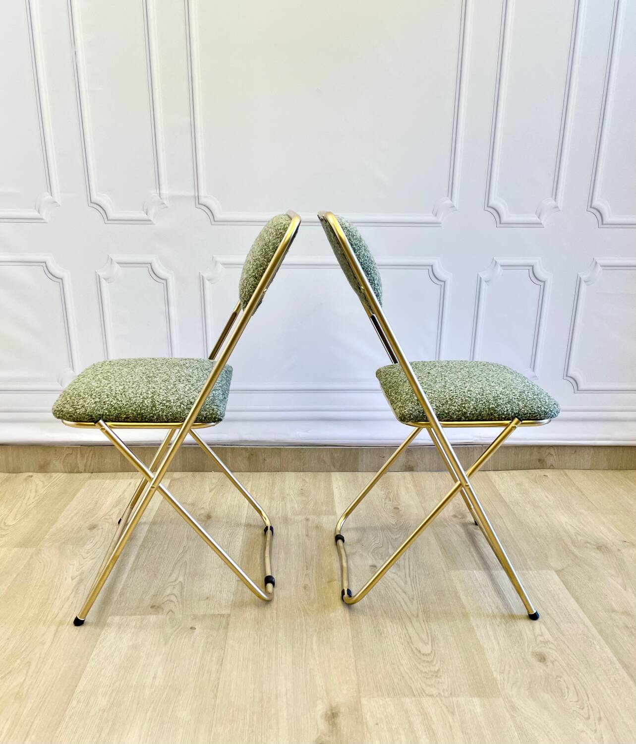 Paire de chaises Lafuma vintage restaurées – design années 70