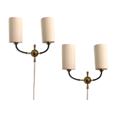 Pair d'appliques Arlus 1950