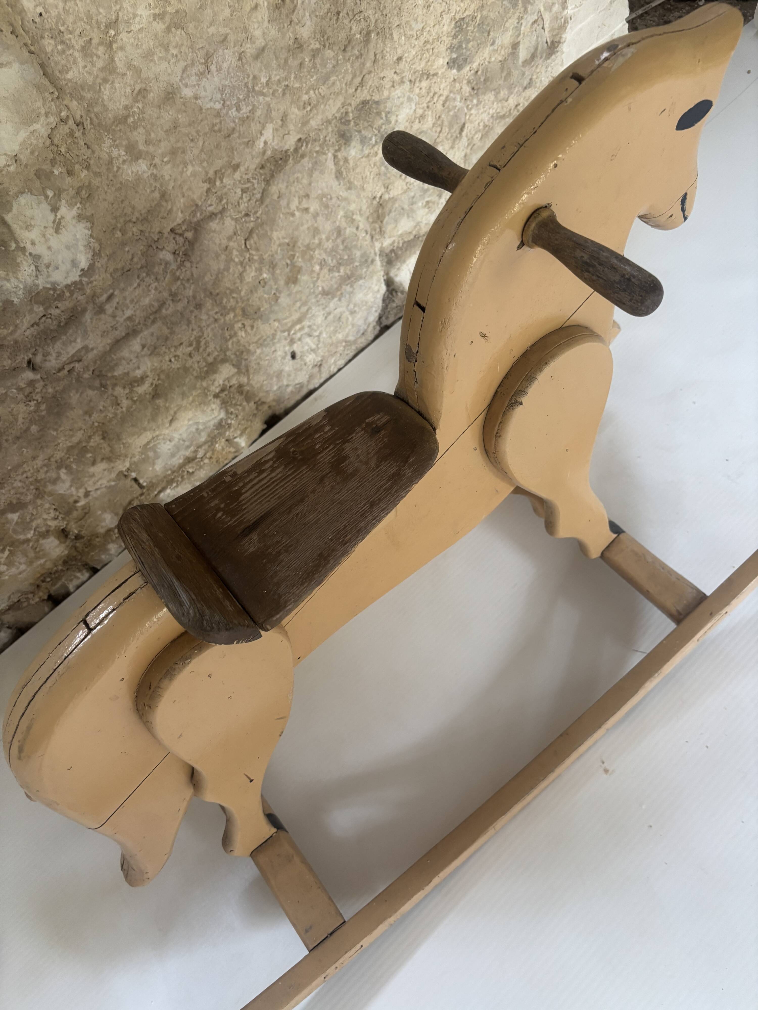 Wooden Rocking Horse – Folk Art