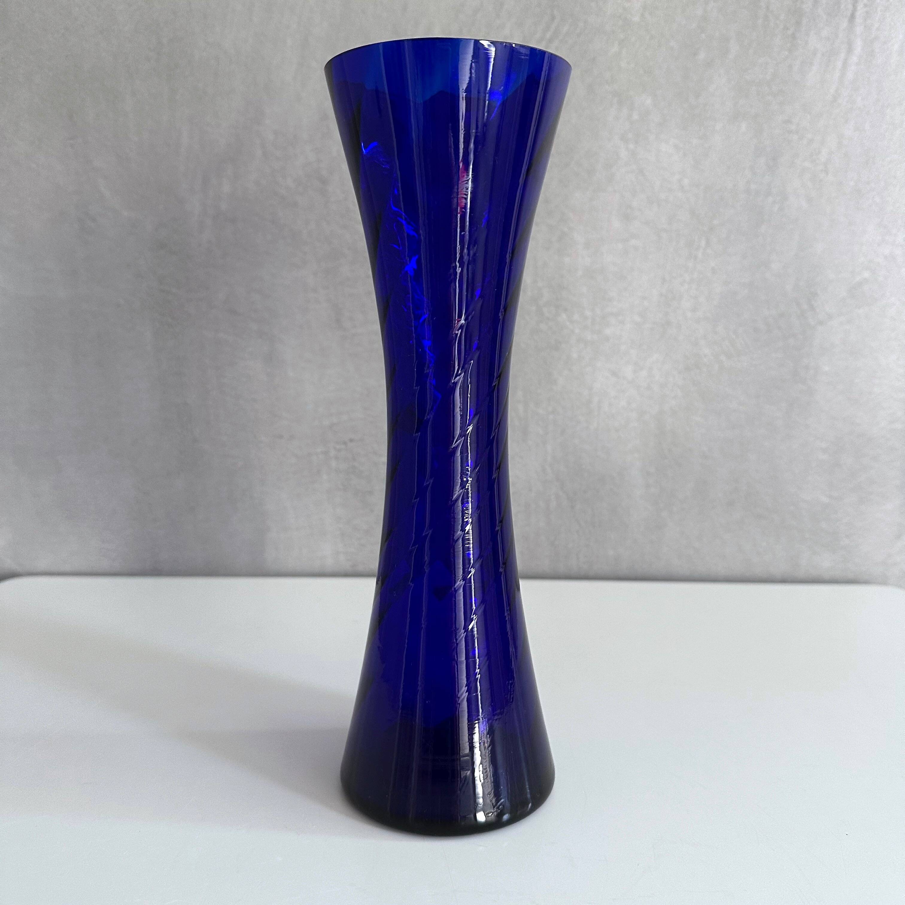 Mid Century glass vases, crystal glass, glassworks Rheinpfalz, 60's