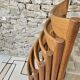 6 chaises Scandinave 1960" sangles tressées