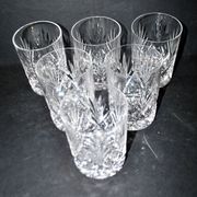 Lot de 6 verres à whisky en cristal taillé Lemberg JUNON proche Chantilly