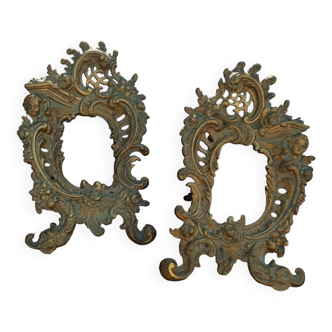 Very pretty pair of 19th century gilt bronze frames