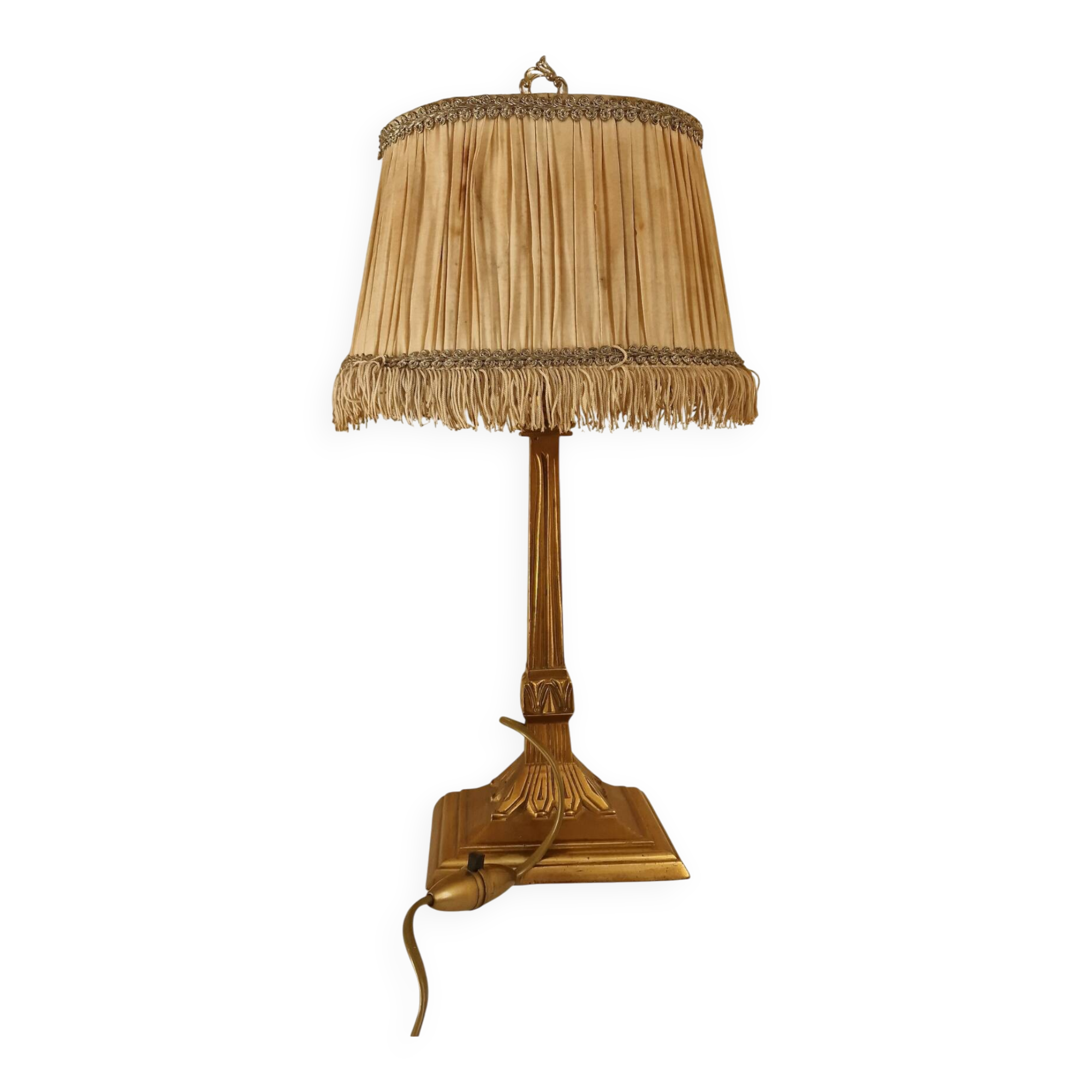 Pied de lampe art deco en laiton