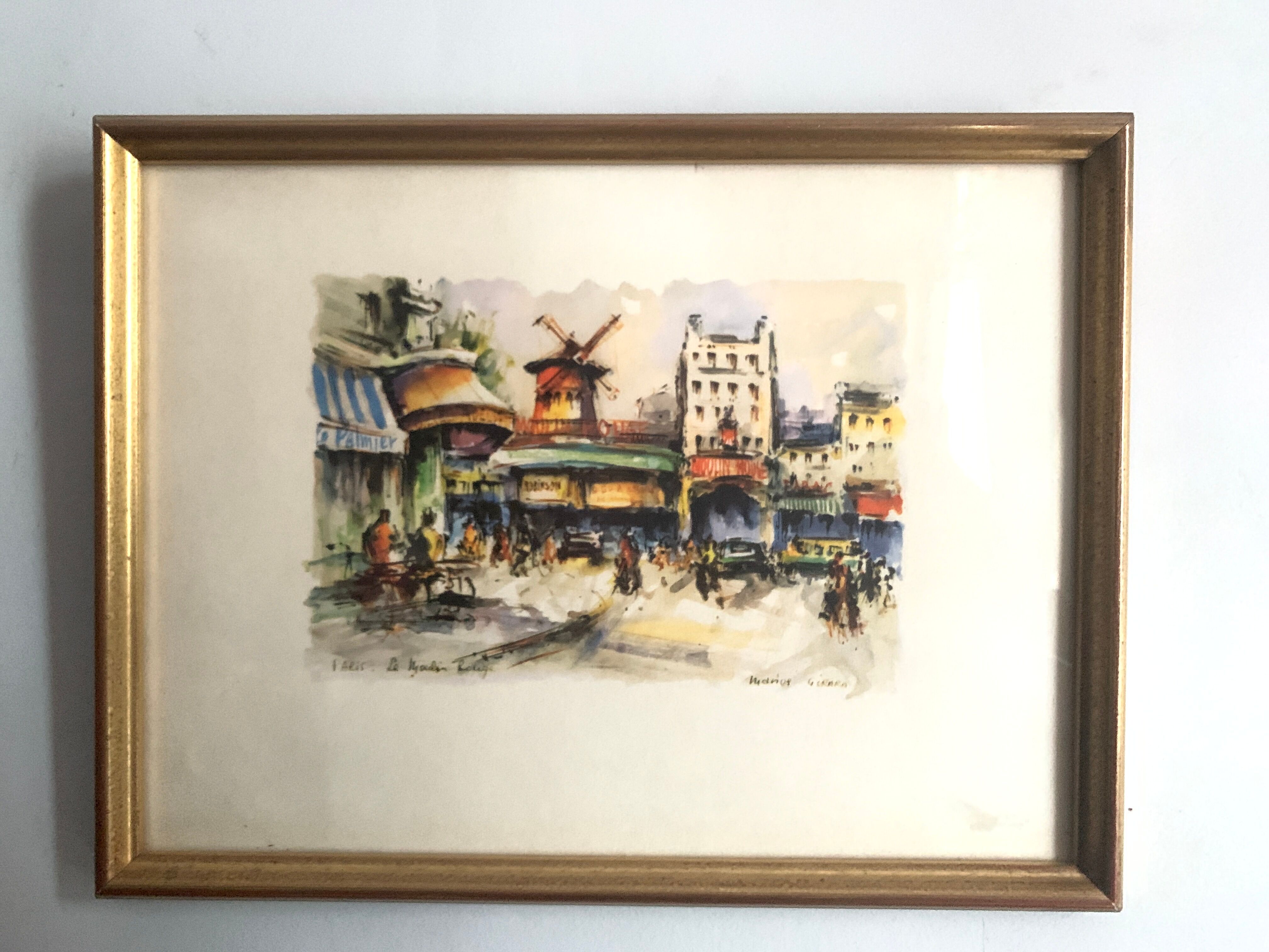 Engraving moulin rouge paris