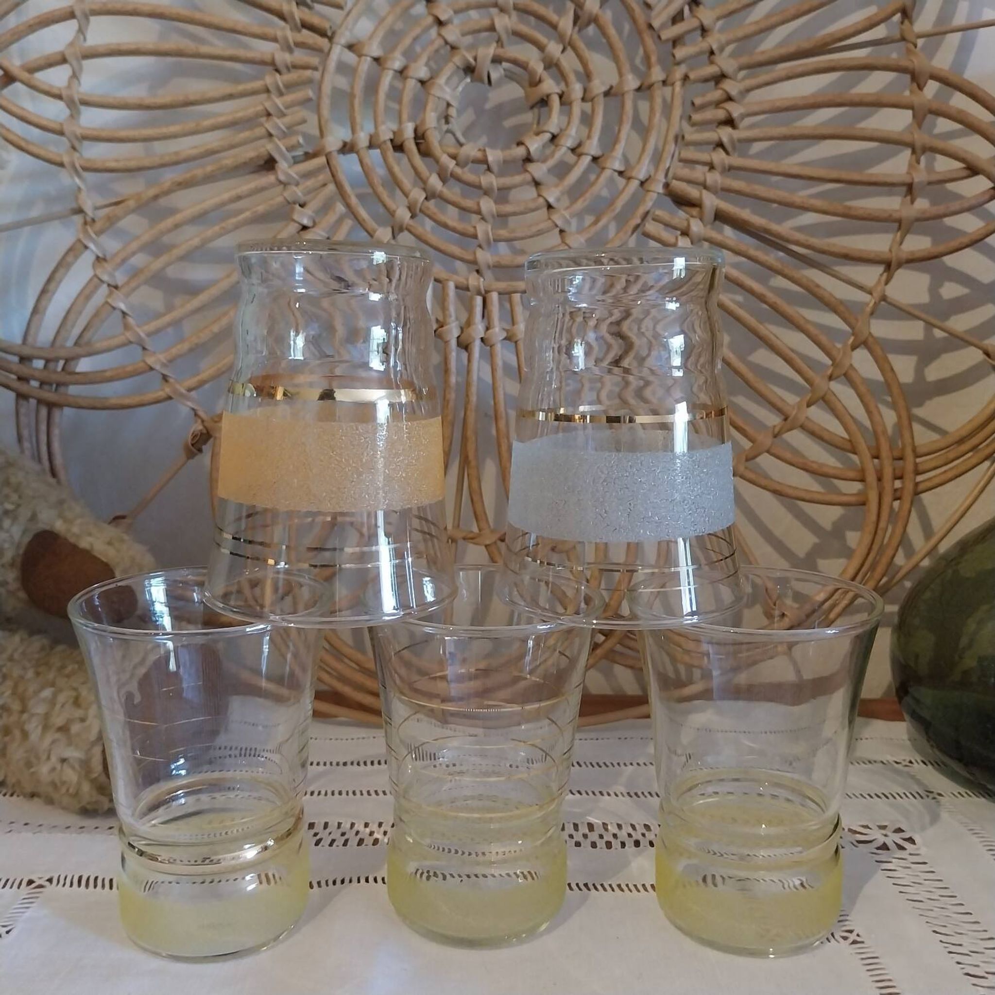 Vintage Granitas Water Glasses