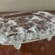 Empty vintage molded glass pocket
