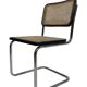 Chaise Cesca modèle b32 en chrome et noir par Marcel Breuer