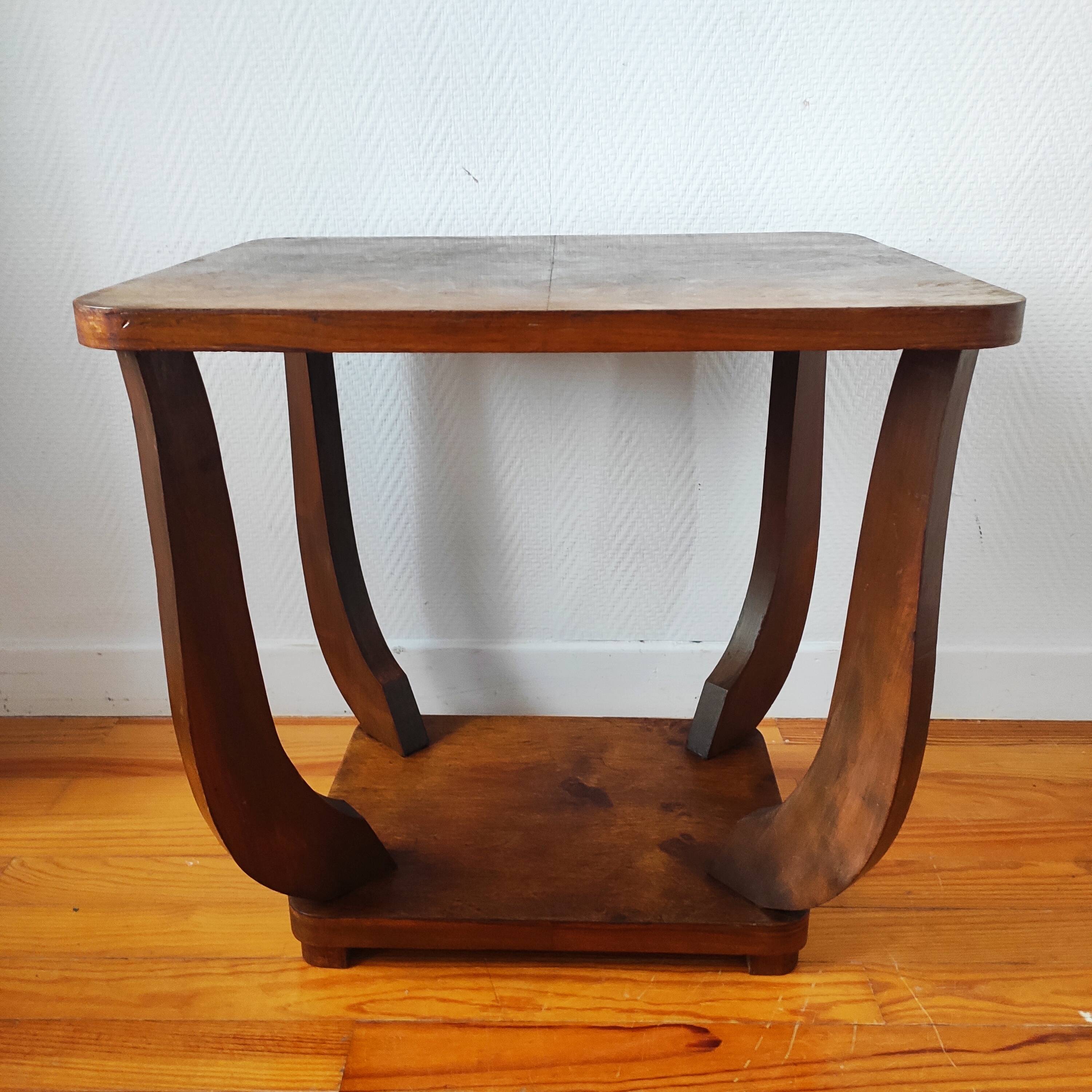 Art Deco wooden side table, circa 1940