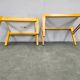 Mid Century Beech Plant Stands with Umakart Tops, 1970s Set