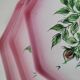 dessert plates and serving dish in earthenware – hand-painted decoration