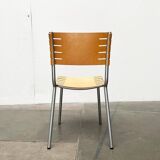 Postmodern chair in metal and wood by Ruud Jan Kokke for Harvink, 1990s.