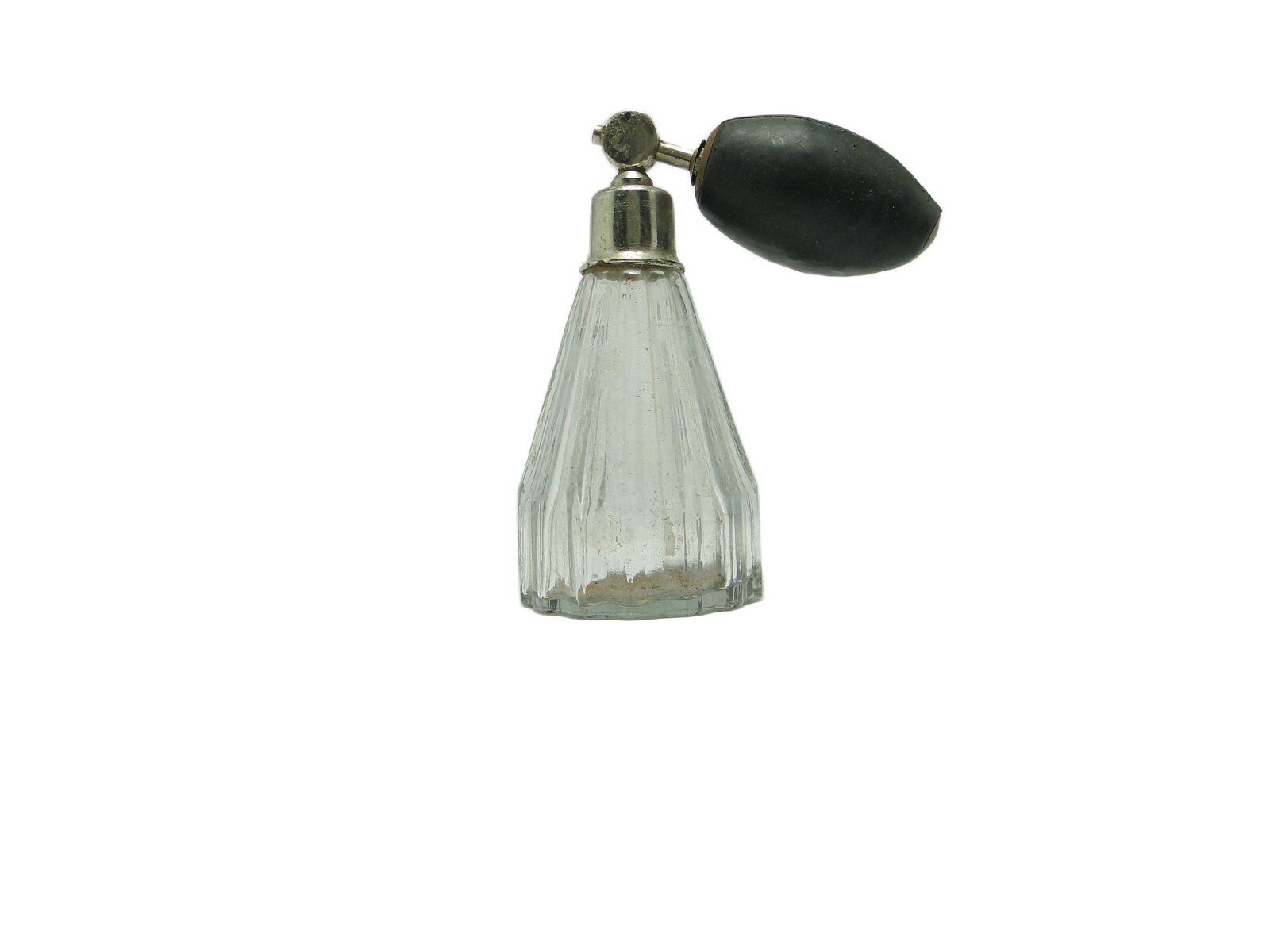 Art Deco Bohemian bronze and crystal perfume bottle, 1950s