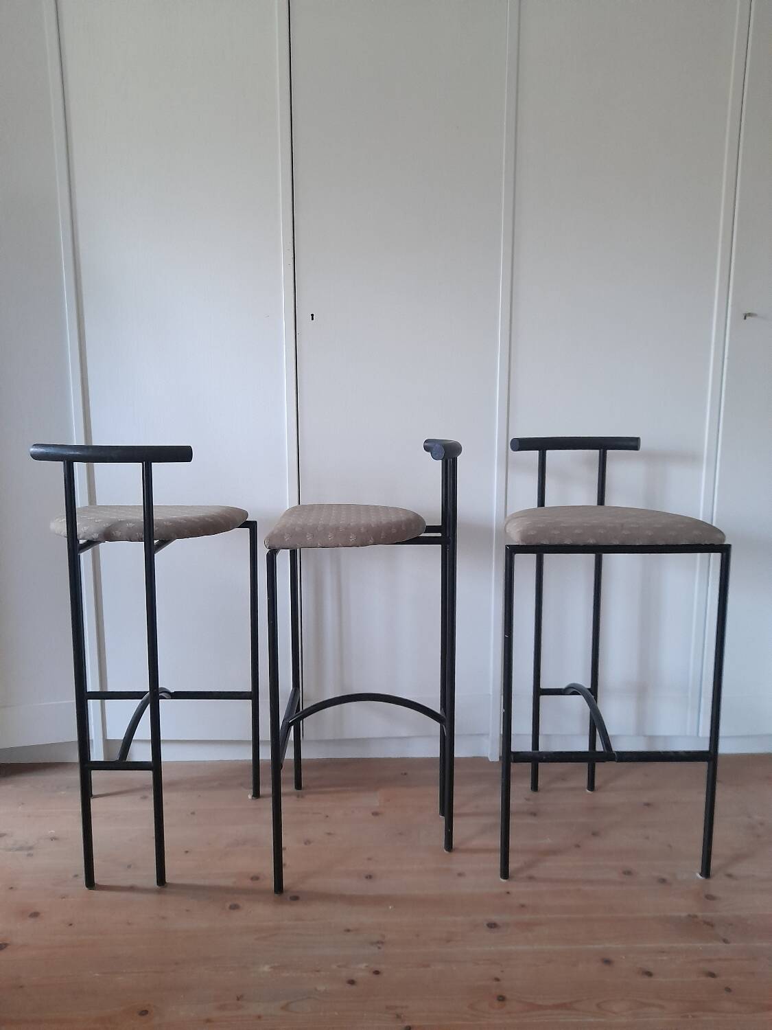 Set of 3 Tokyo bar stools by Rodney Kinsman for Bieffeplast.