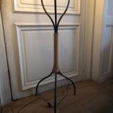 Metal and rope floor lamp and vintage opaline 50's