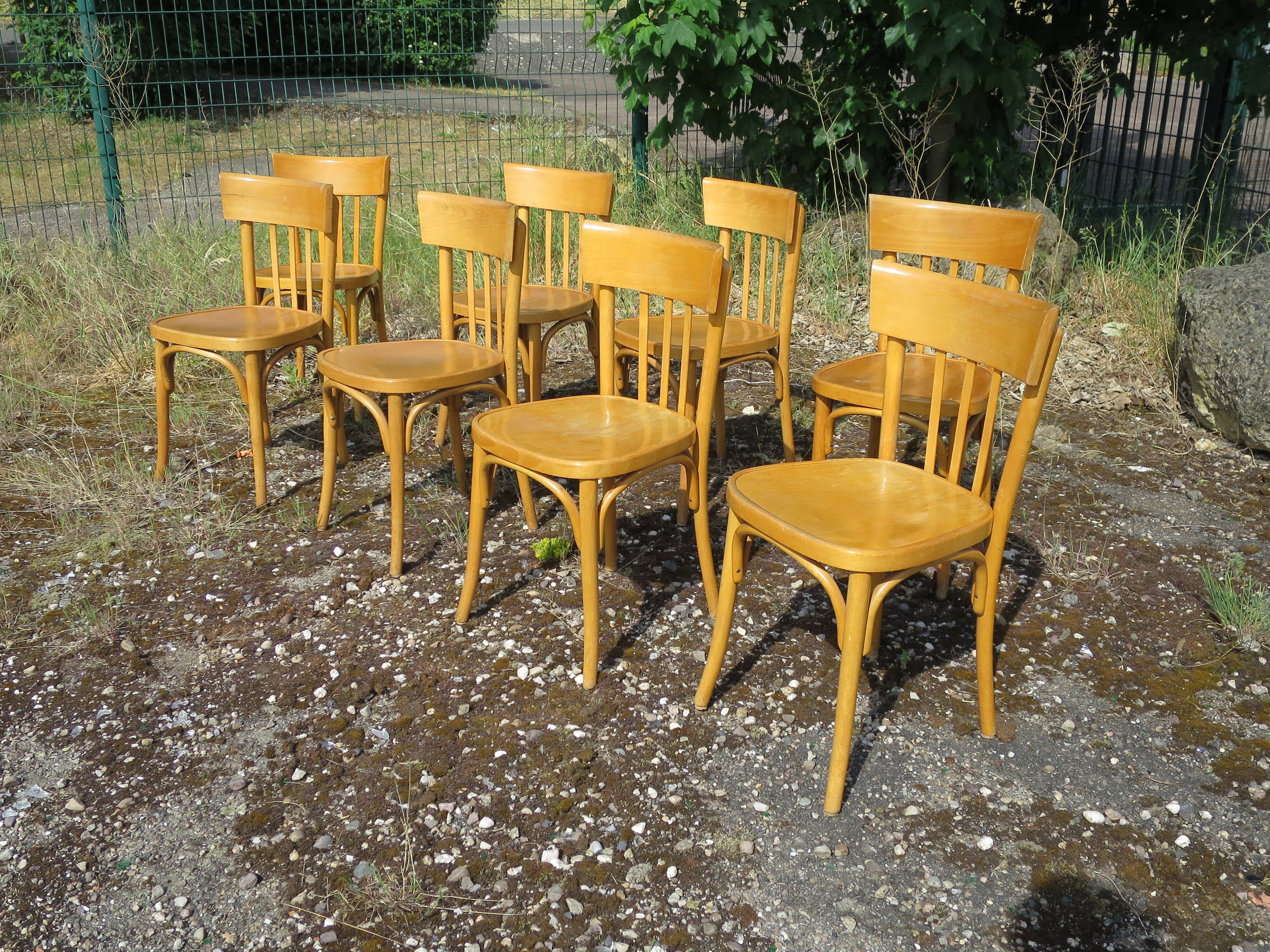 8 Baumann bistro chairs