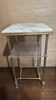Table d’appoint laiton et marbre