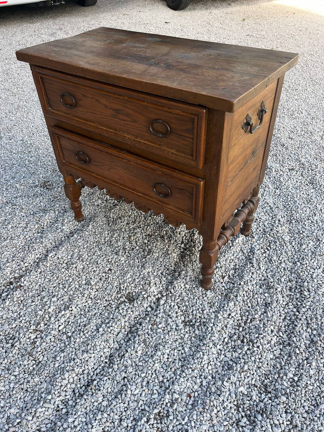 Antique solid oak chest of drawers