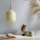 Hanging lamp yellow globe chiseled