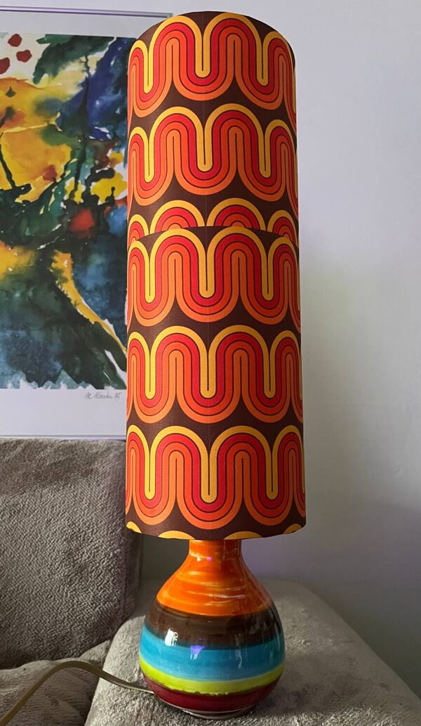 Lampe a posé abat-jour fait main