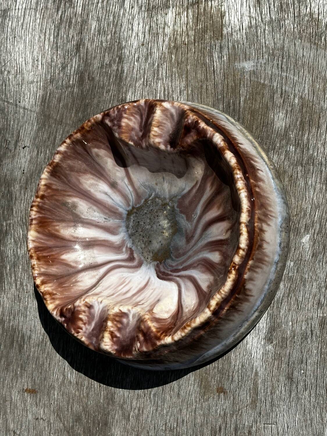 Empty Ashtray Pocket in Ceramic Marble Effect D 14 cm