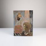 Huile sur panneau par Einar Granum, Norvège, années 1950