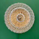 Vintage globe wall or ceiling light in molded glass