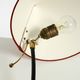 Large Kalmar Mid-Century tripod brass table lamp with a new fabric shade