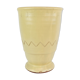 Ceramic vase with light glaze and simpel pattern of unknown Danish artist, 1960s