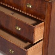Antique pine chest of drawers with four drawers and brass handles – Central Europe, circa 1900