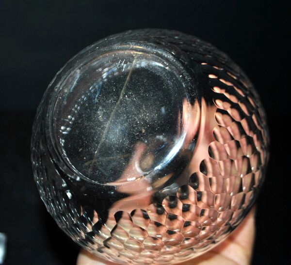 Carafe à liqueur ancienne en cristal taillé écaille Baccarat H18cm 1900