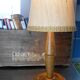 Lampe vintage en bois et abat jour en fines cordes tressées