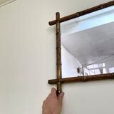 Miroir ancien motif bambou