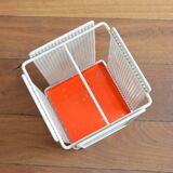 Modernist perforated metal umbrella stand from the 60s/70s