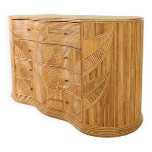 Commode galbée « feuilles »