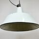 Industrial white enamel factory pendant lamp from zaos, 1960s