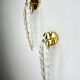 Pair of "Leaf" wall sconces by Murano Mazzega Italy, 1970s