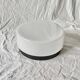 Vintage round ceiling light in white opaline and Bakelite