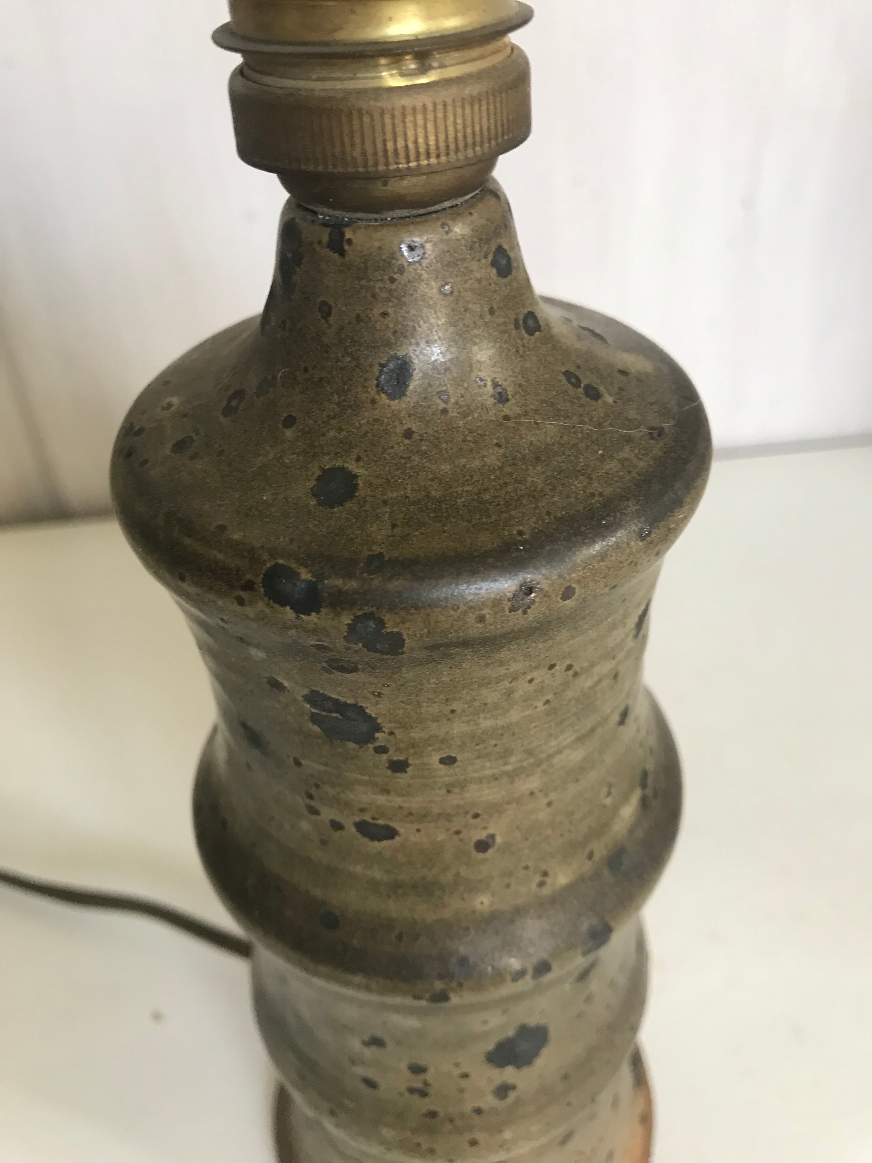 Vintage stoneware lamp