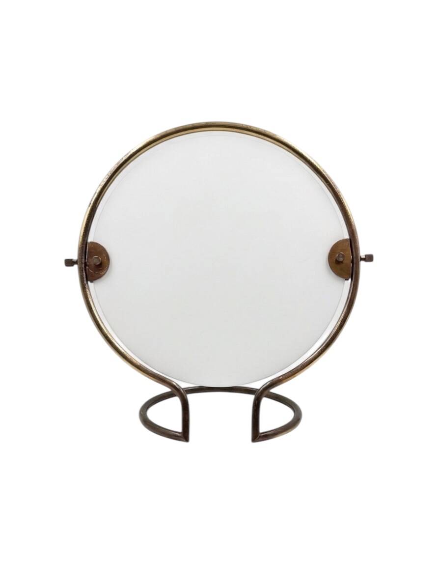 Mid-century brass table mirror / vanity, Italy 1960s