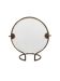 Miroir de table en laiton des années 1960 / coiffeuse, Italie