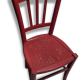 Chaise Louis Philippe repeinte en rouge
