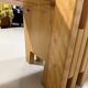 XL architectural modernist solid beech wooden bench 1960’s