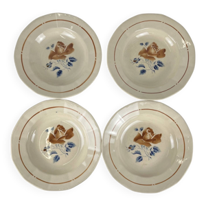 Set de 4 Assiettes creuses - motif